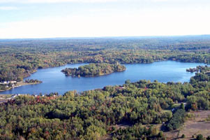 Aerial view of Wildwood Lake and vicinity, Courtesy of www.lowandslowoveralaska.com